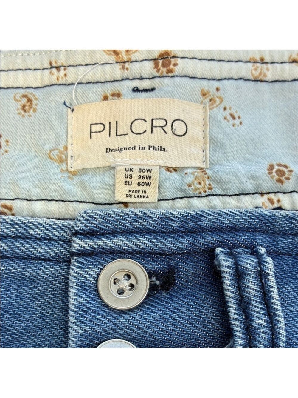Pilcro Barrel Denim Maxi Skirt Rear Slit Pockets Jean Midi Anthropologie 26W - Picture 9 of 10